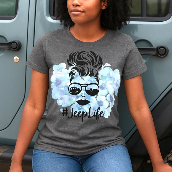 JeepLife Women's Graphic Tee Shirt #JeepLife SUV Lover XS-5XL, Adventure, Comfy - Picture 4 of 8